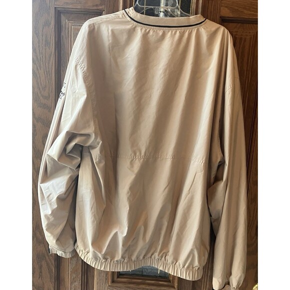 Cutter & Buck Pull Over Windbreaker Tan Khaki Size XXL V Neck Long Sleeve Golf - Picture 8 of 14